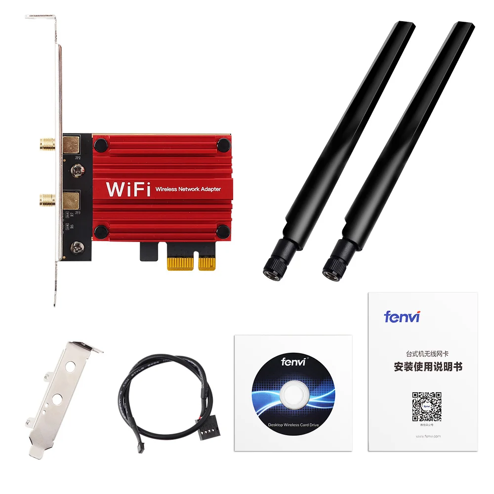 DREAPID Intel AXE3000 WiFi6E Card Tri Band Bluetooth 5.2 Wireless PCI-E Adapter 2.4G/5G/6Ghz Wi-Fi For Win10-64bit For Desktop