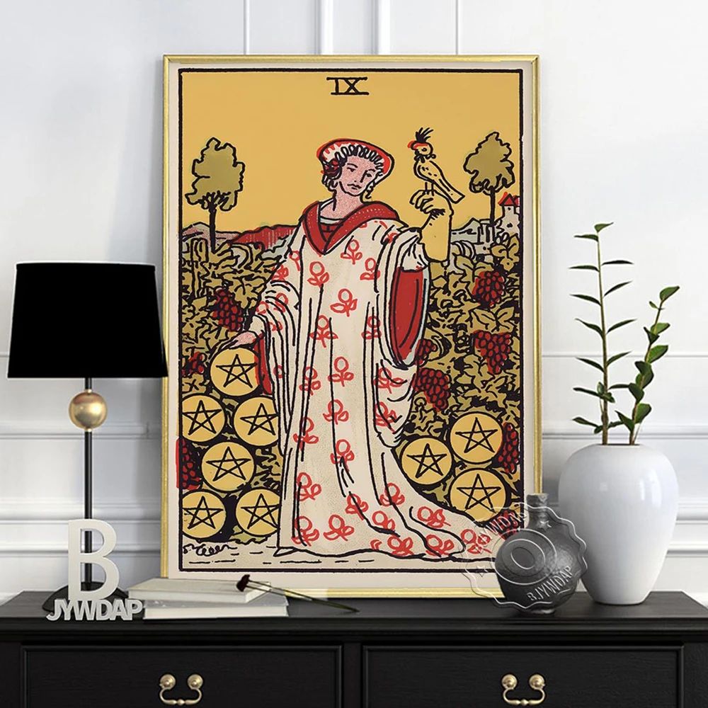 The Grand Alcana Tarot Augury Card Art Prints Poster, Medieval Europe Divination Astrology Wall Picture, Mysterious Room Decor