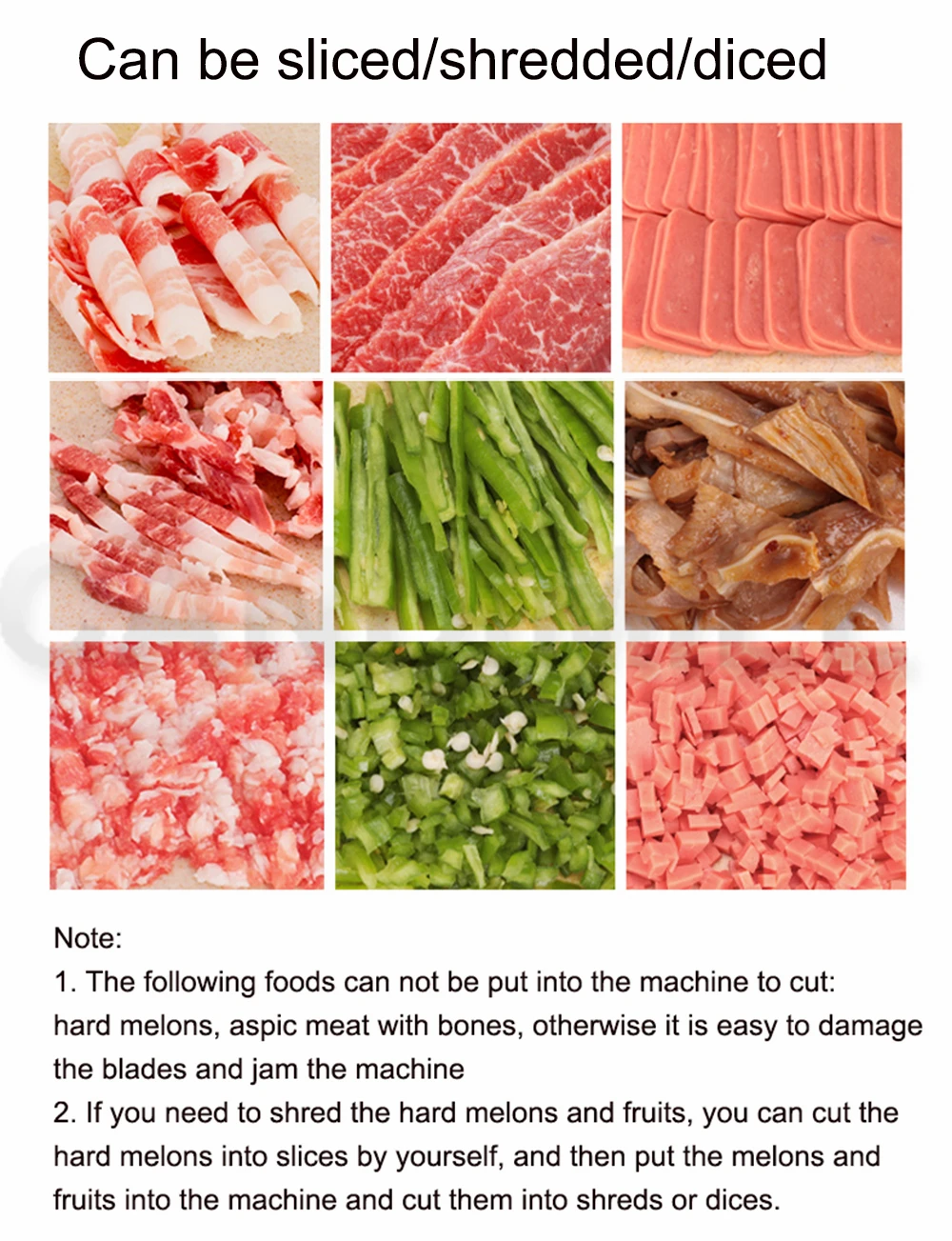 Ciseleur à viande électrique Commercial, broyeur à légumes, Machine à trancher la viande à domicile en acier inoxydable