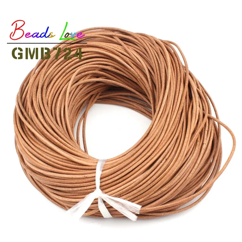 1/1,5/2/2,5/3mm 5M Echte Echtes Leder Schnur Runde Seil String Für handgemachte DIY Armband Halskette Schmuck Machen Handwerk Zubehör