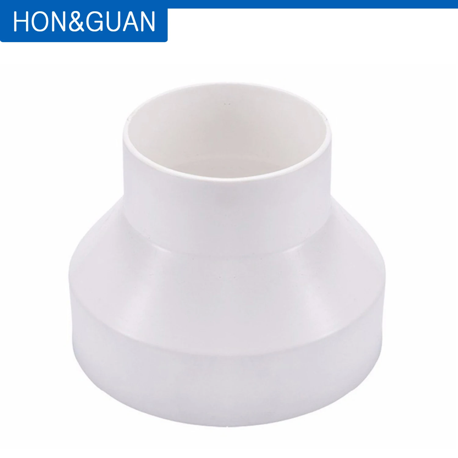 Hon&Guan Straight Duct Reducer and Increaser Adaptor Tube Connector Inline Heating Cooling Vent for Ducted Fan Pipe Ventilation