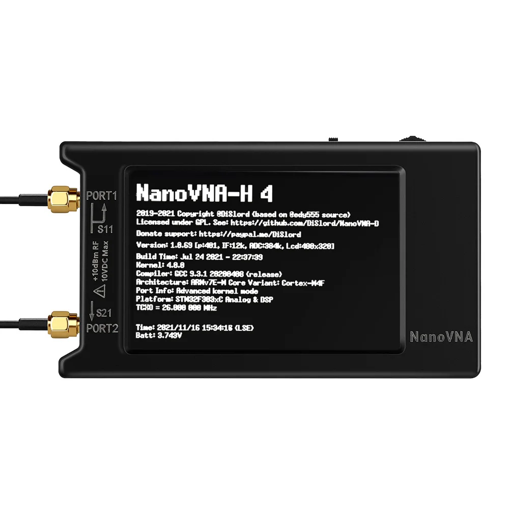 Brand New 10k-1.5GHz NanoVNA-H4 hugen 4inch Vector Network Analyzer HF VHF UHF Antenna Analyzer V4.3 with SD Card Slot