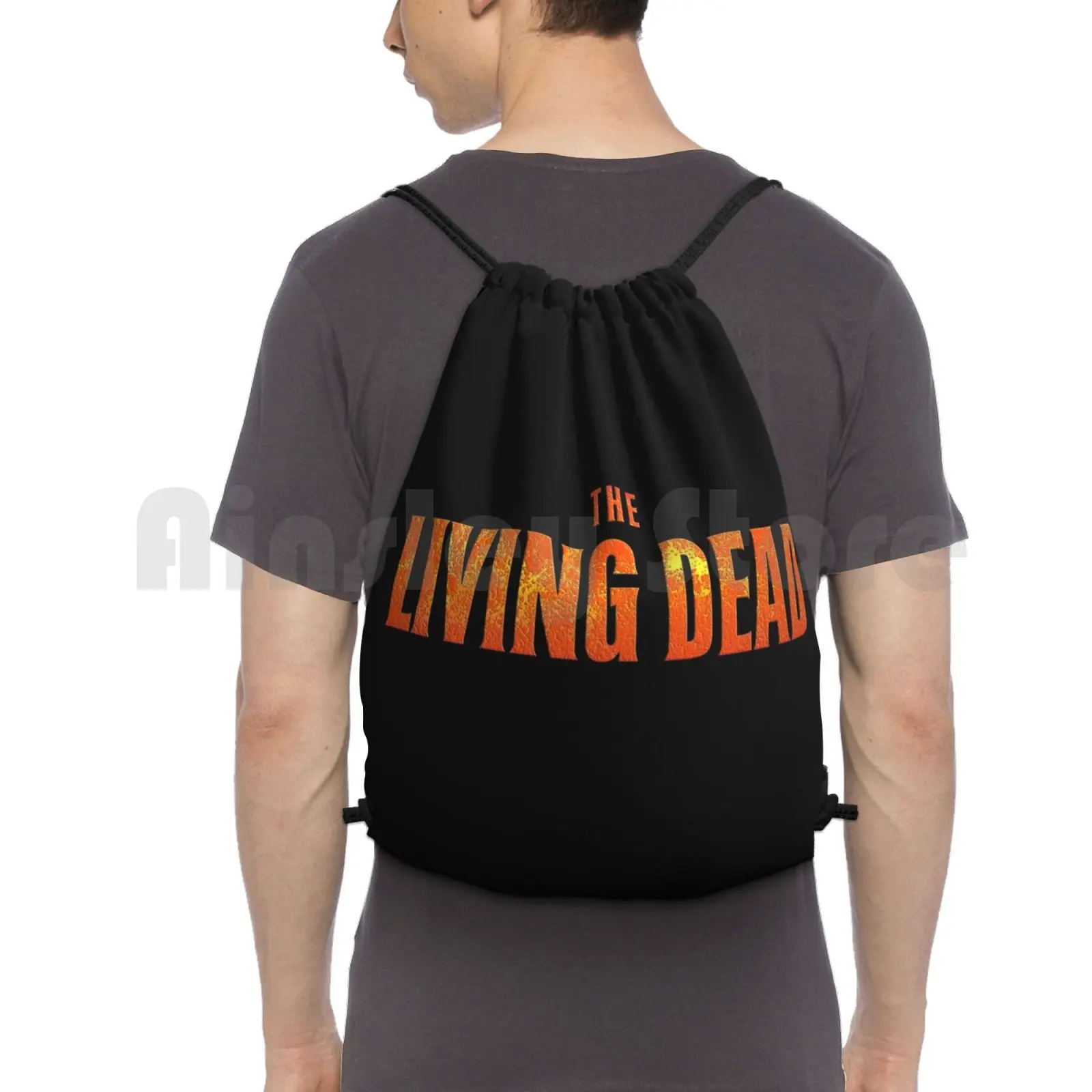 The Living Dead Backpack Drawstring Bag Riding Climbing Gym Bag The Living Dead Living Dead Horror Zombies Zombie Movies