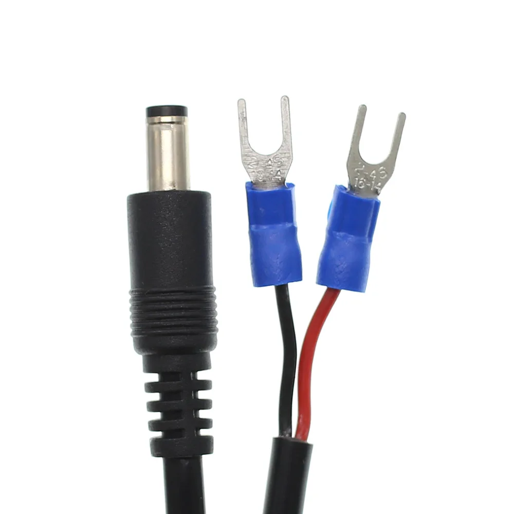 Cable adaptador de corriente de CC, cable de núcleo de cobre puro grueso 10A, 5,5x2,1mm, codo, 0,8 m, 5,5x2,1, horquilla de conexión trasera, 10 Uds.