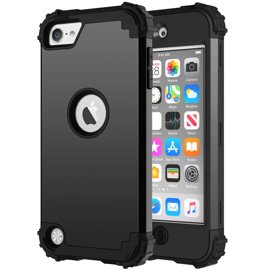 Heavy Duty Hybrid Sturdy Armor Defender High Impact Shockproof Protective Case For iPod Touch 7/Touch 6/Touch 5 cover