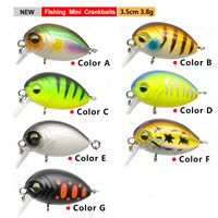 New Peche  Japanese Design Hard Fishing Lure 35mm 3.8g Mini  Wobblers Crank Bait For Pike  Floating  Crankbait  Pesca