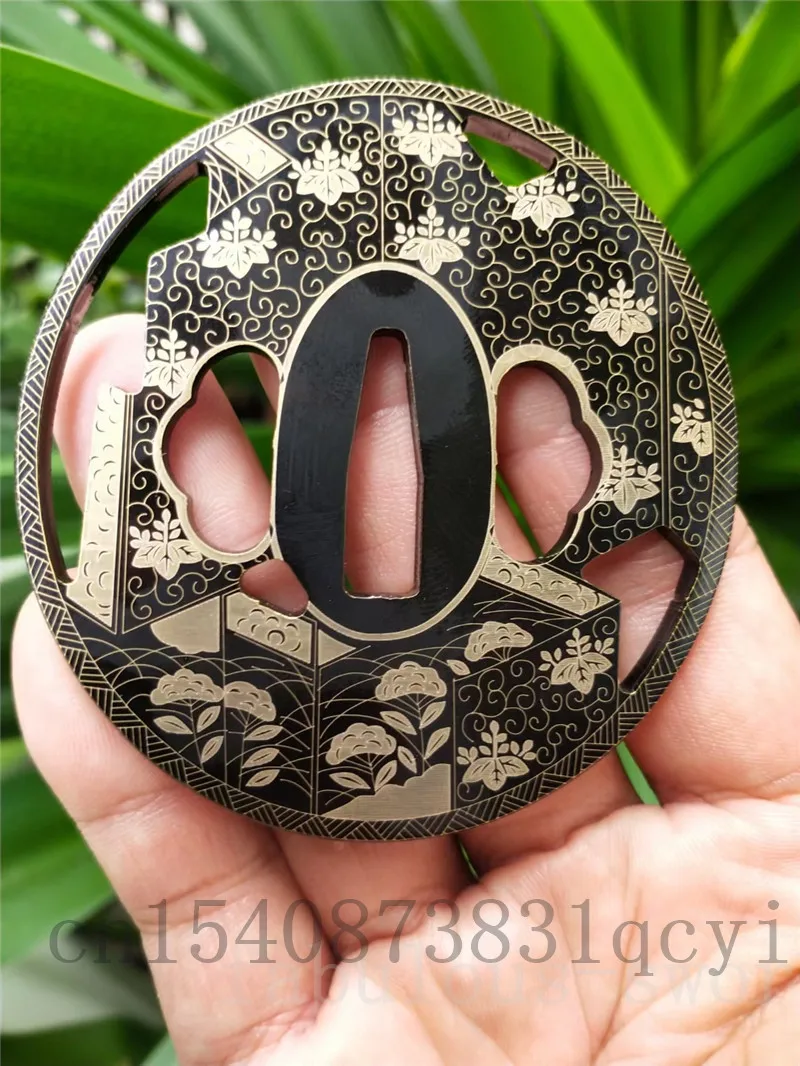 Handmade Iron flower TSUBA For Japanese KATANA WAKIZASHI TANTO