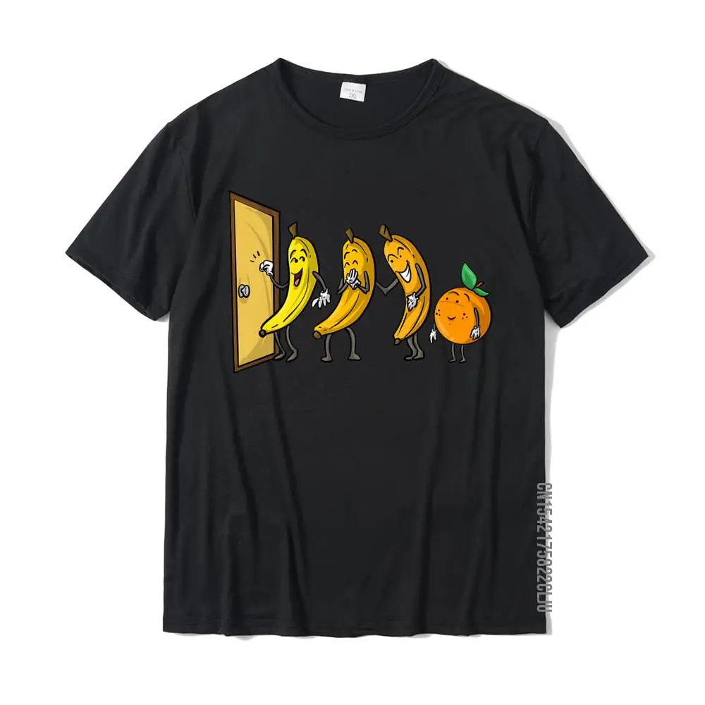 Funny Knock Knock 3 Bananas And Orange Cool Fruit Joke Gift T-Shirt Special Men T Shirt Casual Tops Shirts Cotton Family