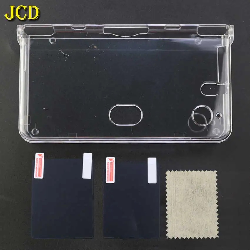 For DSI NDSi XL LL Game Console Plastic Hard Clear Crystal Protective Shell Skin Case Cover & Screen Protective Film