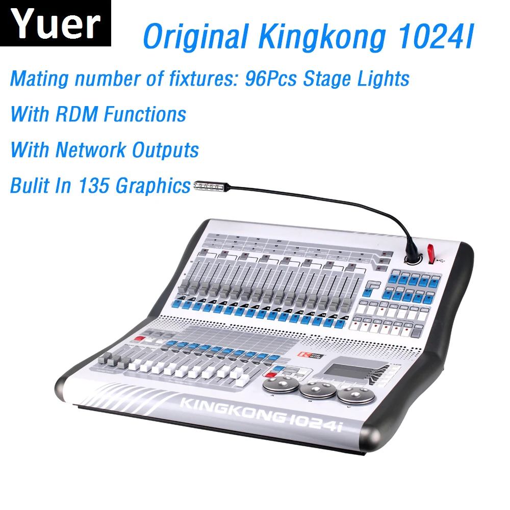 

Original Kingkong 1024I DMX Lights Controller 1024 DMX512 Control 96Pcs Stage Lights Professional Dj Disco LED Par Light Console