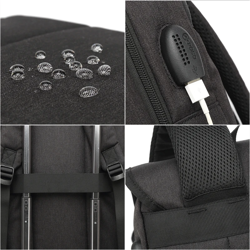 Neue Laptop Rucksack 15.6 "USB Schule Taschen Anti Theft Männer Reise Daypacks Teenager Bookbag Präsentieren Anpassen Ihre Bild Rucksäcke