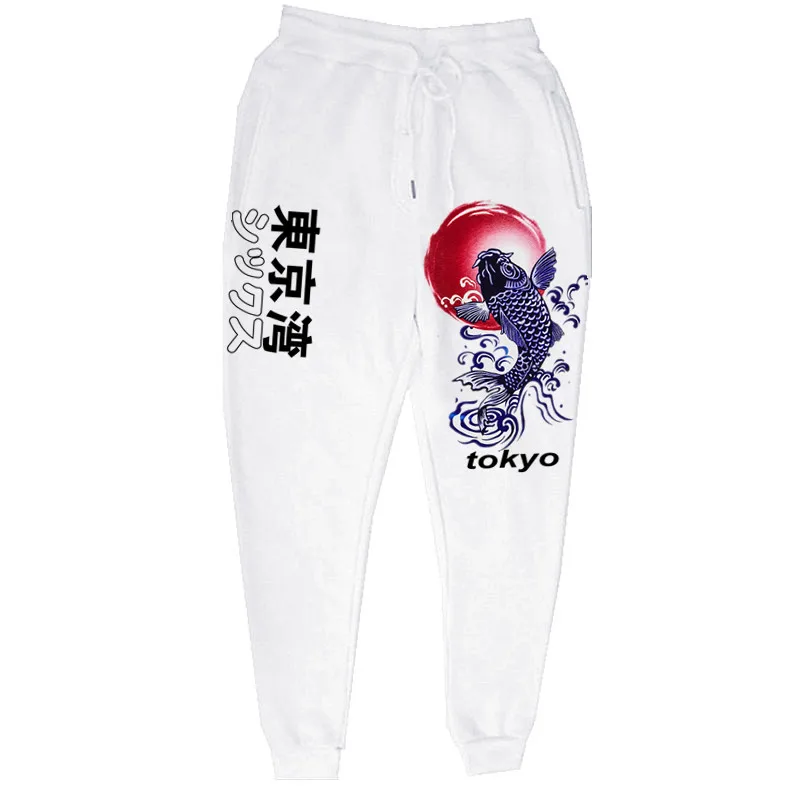 

2020 New Japanese Style Harajuku Pants Men Tokyo Koi Joggers Trousers Men Pants Streetwear Sweatpants Hip Hop Pants Men Trousers