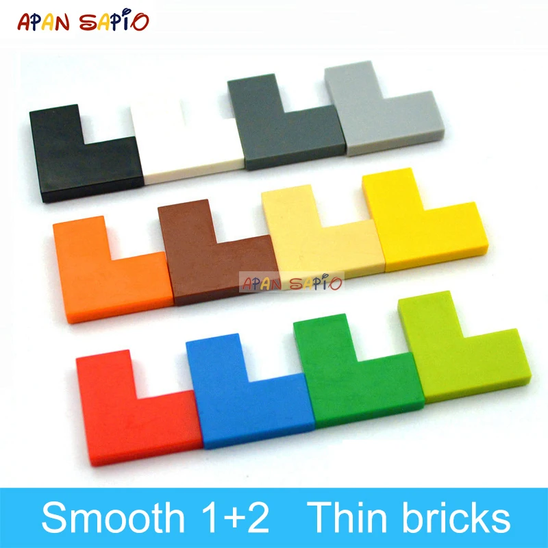 

200pcs Smooth 1+2 Dots DIY Building Blocks Thin Figure Educational Creative Toys for Children Size Compatible With 14719 Bricks