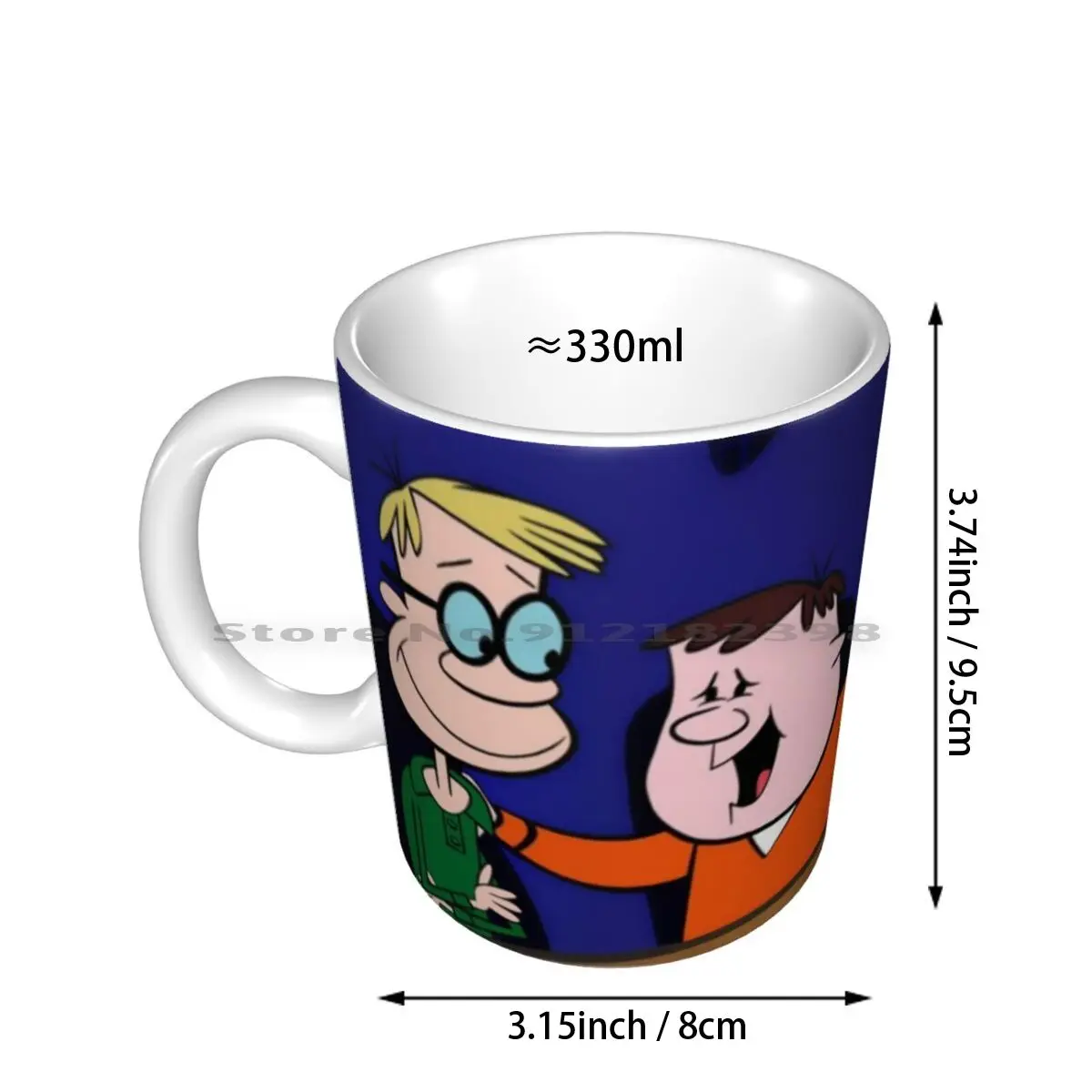 The Ricky Gervais Show Logo Xfm Ceramic Mugs Coffee Cups Milk Tea Mug Ricky Gervais Pilkington Head Face Orange No Ears Stephen