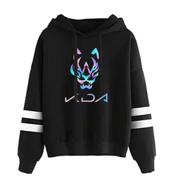 Game Song Kda The Baddest Parallel Bars Hoodie Sweatshirts Casual Spring Autumn Winter Letter Hooded Autumn Winter Clothes
