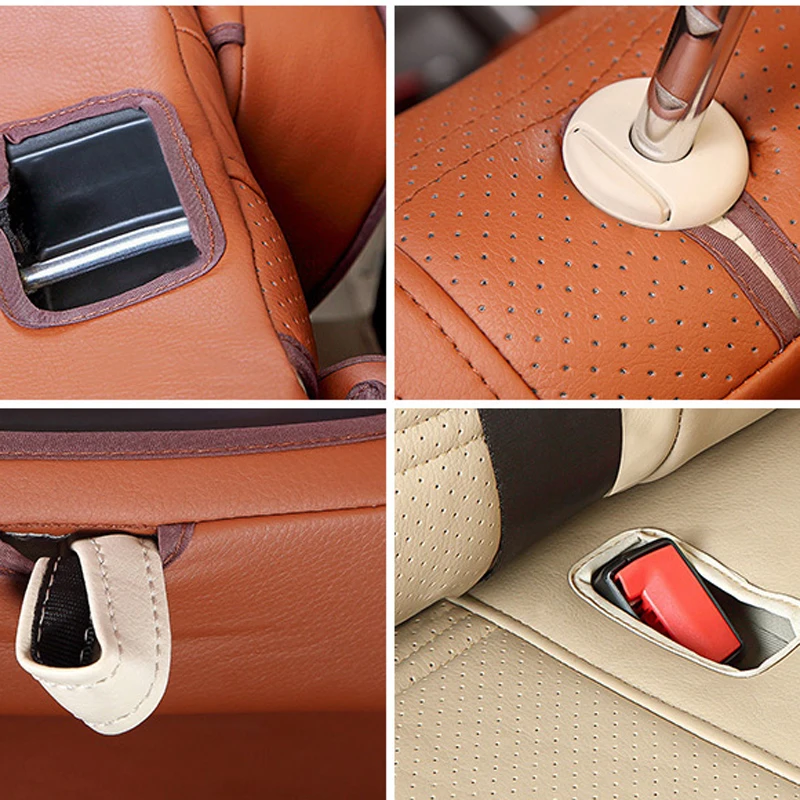 AutoDecorun Custom Fit Seat Cover for Volvo C70 2008 2009 2010 Seats Cover Set PU Leather Car Cushions Accessories Auto Supports