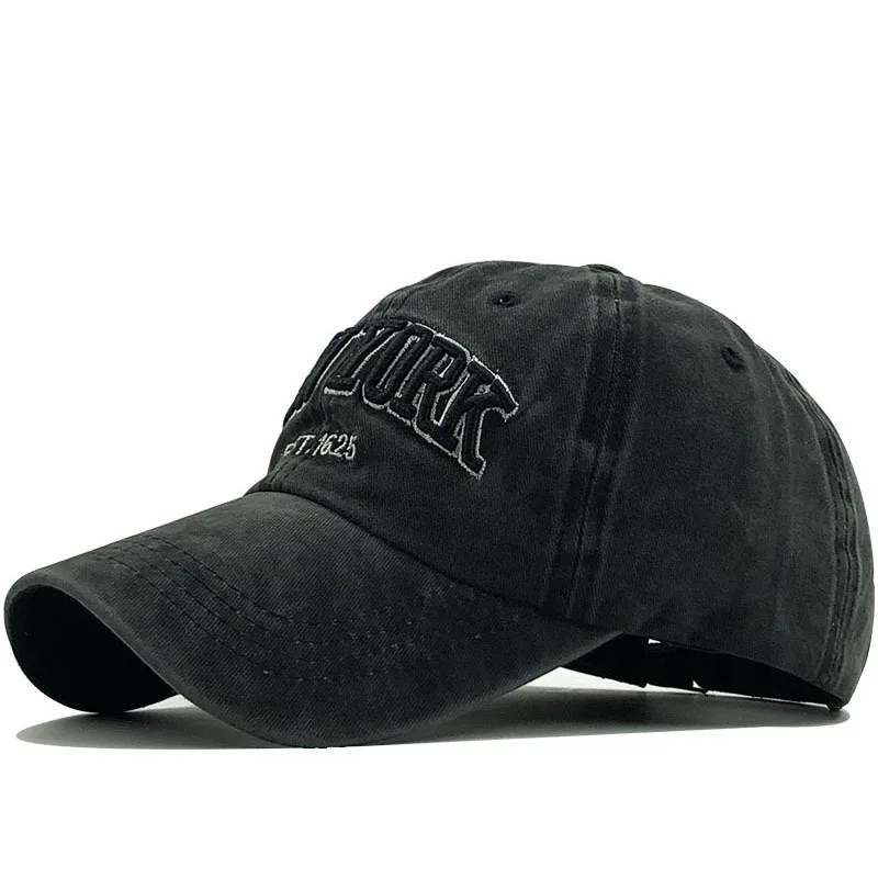 

Simple New 100% Cotton Vintage Baseball Hat Women Men Fashion Hip Pop Dad Baseball Caps New York Embroidery Outdoor Sport Caps