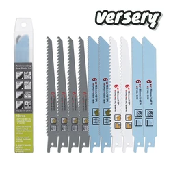 Versery 10PCS/Set 150mm/6 Inch HCS Bim Reciprocating Saw Blades Cutting Saber Saw For Wood With Nail Plastic Cast Iron PVC