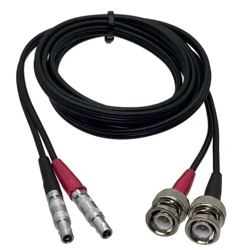 RG174 2x FFA 00S C5 to 2x BNC Q9 Male plug Connector Wire Terminals for Ultrasonic Flaw Detector High Quanlity Cable 20inch~5M