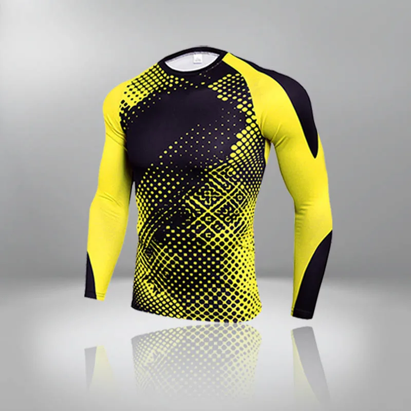 Quick Drying Ski Underwear Men\'s Tracksuit Thermal Sports Shirt Fitness Slim Men Compression Underwear First Layer Long