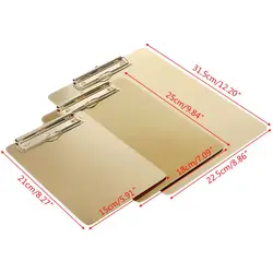 Metal Clipboard Writing Pad File Folders Document Holder Desk Storage School Office Stationery Supply 3 Sizes D5QC