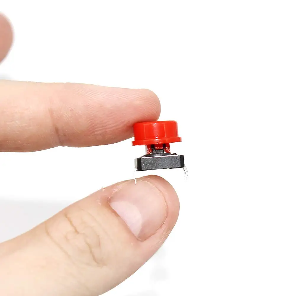 5 colors Tactile Push Button Switch Momentary 12*12*7.3MM Micro switch button Tact Cap for Arduino Switch kit 25PCS