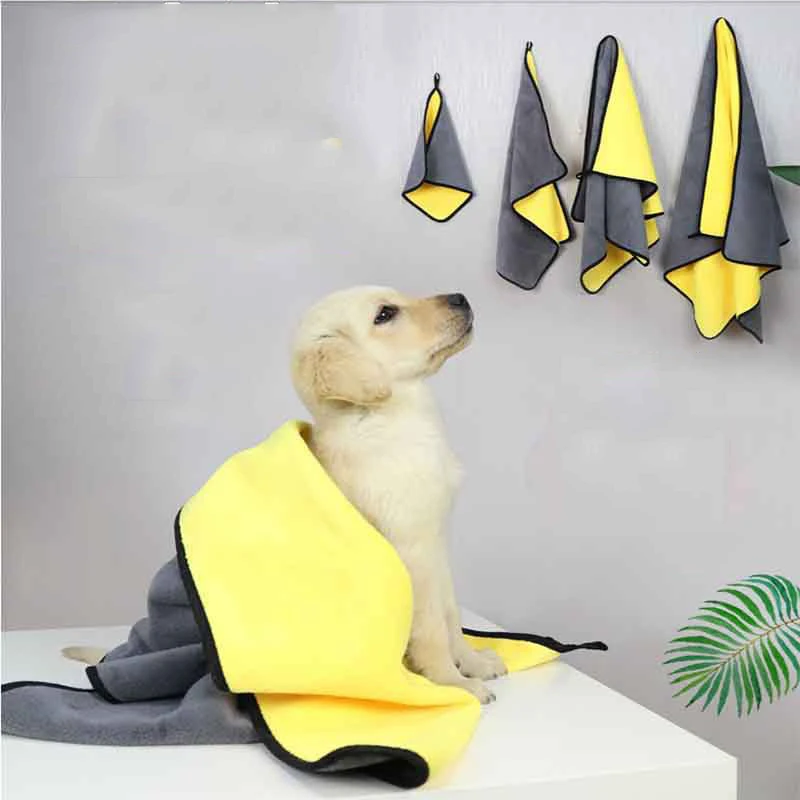 Dog Bathrobe XS-XL Pet Dog Cat fast Dry Bath Towel for Small Medium Large Dogs Microfiber Super Absorbent Pet Drying Towel