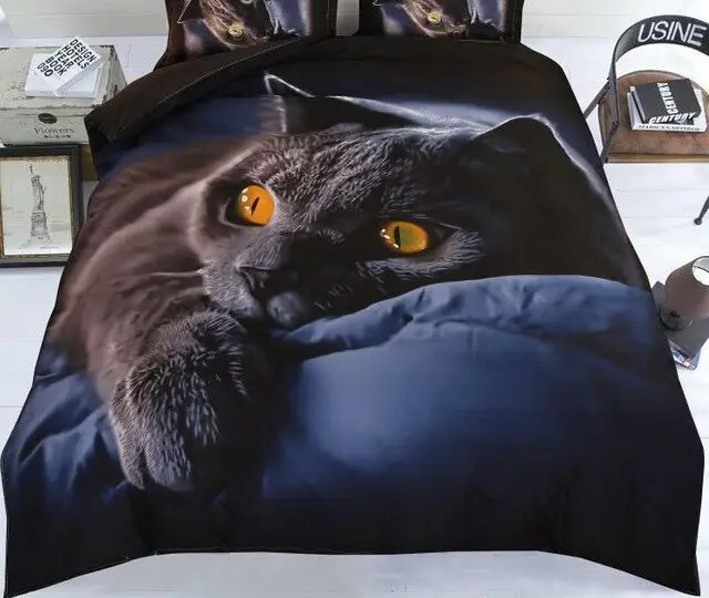 3D Printed Animal Cat Duvet Cover Set Adult Kids Comforter Bedding Sets Single Full Double Bed Linen Cute Home Textile