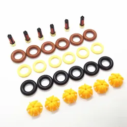 6セット燃料噴射装置の修理キットbmw E30 325I M60 V8 ts-バルブ射出0280150415 0280150778 13641466396 13641734776