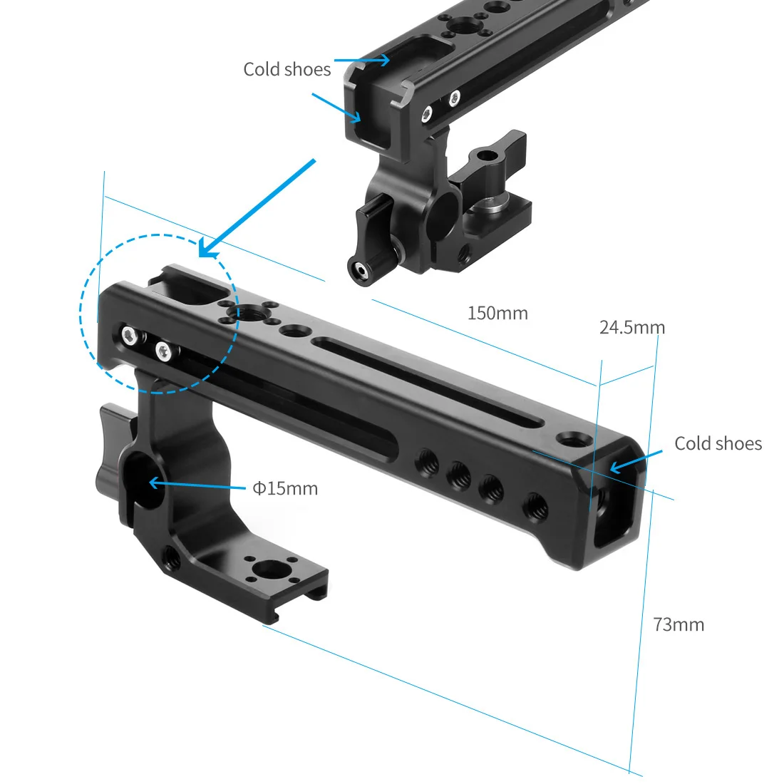 BGNing Metall Käfig für Fujifilm X-S10 mit Kalten Schuh Montieren Top Griff Grip Schutzhülle Abdeckung Rig SLR DSLR Kameras zubehör – Detail 4