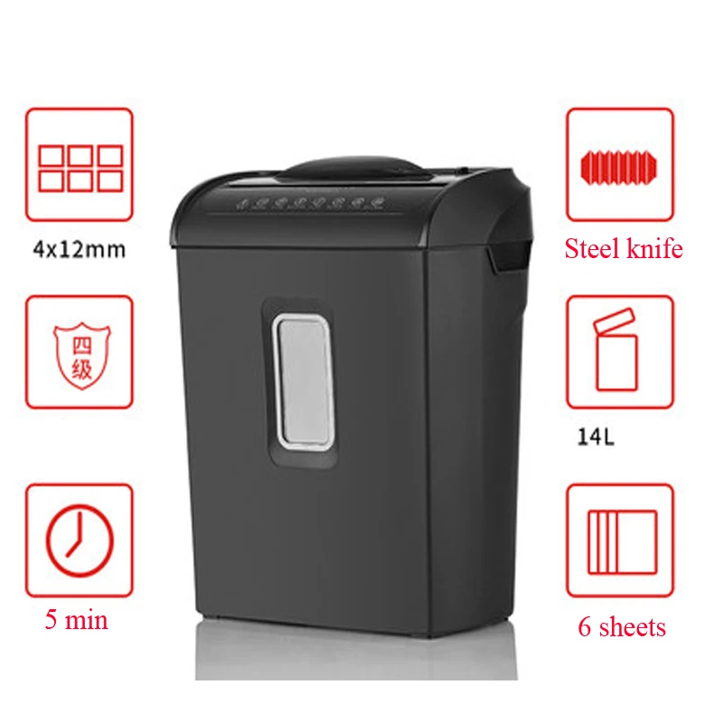 14L Mini Distruggidocumenti Desktop Office Home Trituratore Elettrico Automatico Frantoio di Carta Destroyer Guillotina Carta Documento AS608CM
