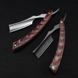 Maquinilla de afeitar Manual Retro para hombre, navaja plegable afilada de borde fino recto, regalo para peluquero, G1231, 2022