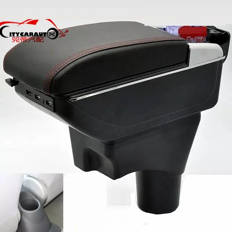 CITYCARAUTO BIGGEST SPACE+LUXURY+USB Car armrest box central Storage content box with cup holder USB FIT FOR NISSAN SUNNY 2016