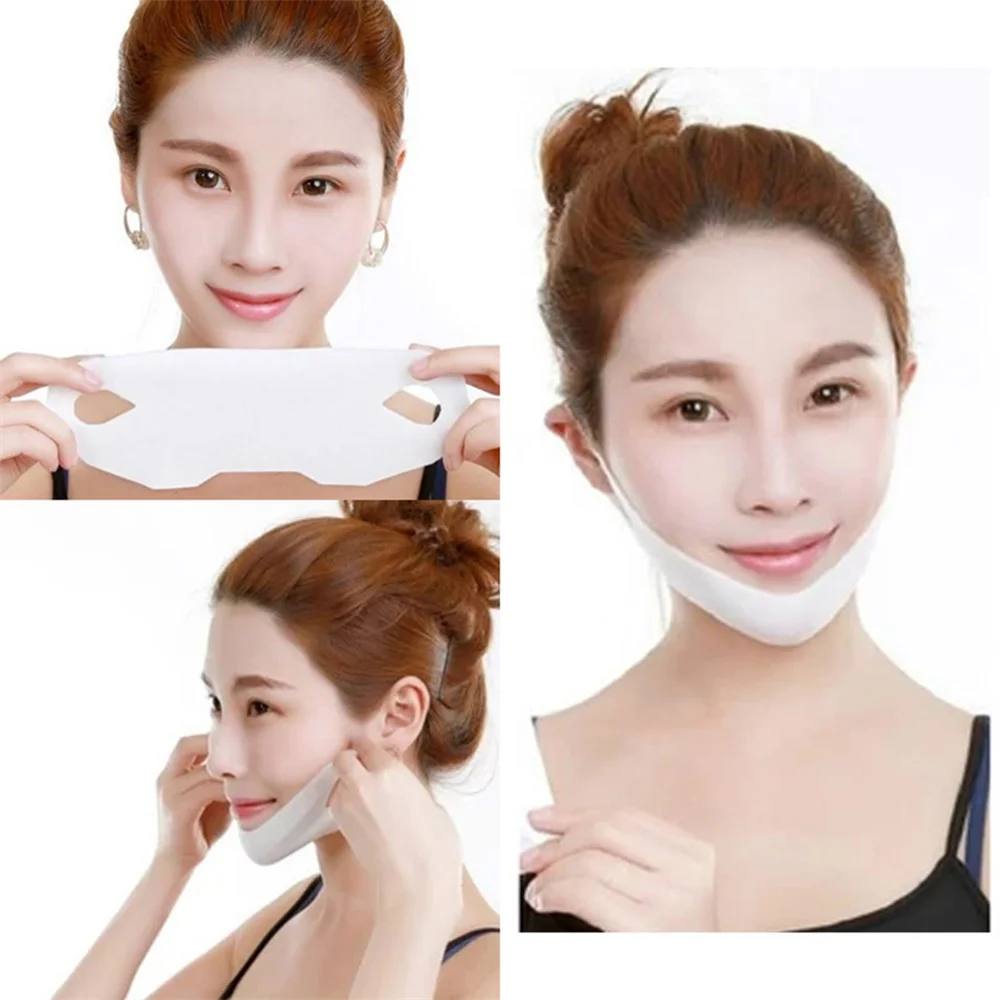 V Shape Mask Face Firming Mask Chin facial Lifting Mask Massage Wrinkle Shaper V Line Mask Slimming Beauty Skin Care Tool Lady