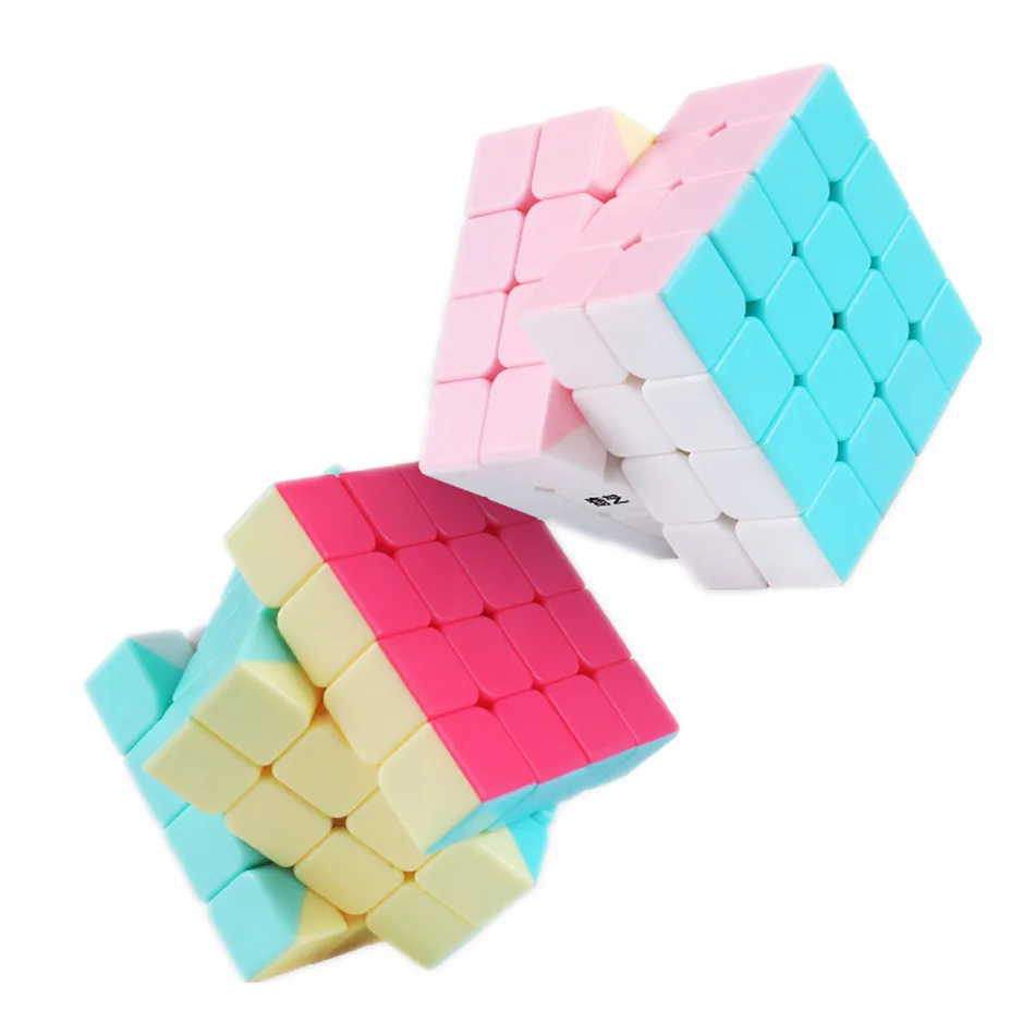 Qiyi ネオンエディション 2x2 3x3 マジックキューブ 4x4 5x5 スピードキューブカエデの葉 lvy ピラミッド教育玩具子供のための Cubo Magico パズル