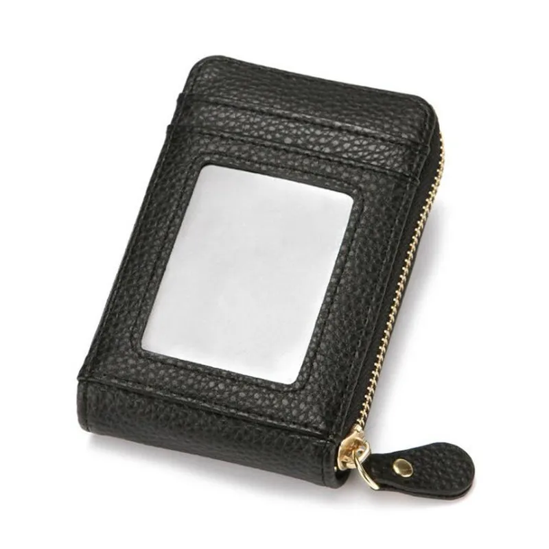 Rfid Vintage PU Leather Men Women Blocking Zipper Wallet Travel Journey Bank Credit Card Holder Organizer Purse Bag Case