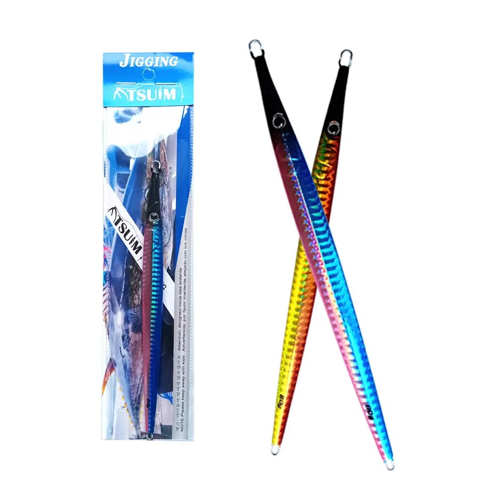 Señuelos de jigging metálicos – Cucharas para pesca vertical desde orilla - imagen 4