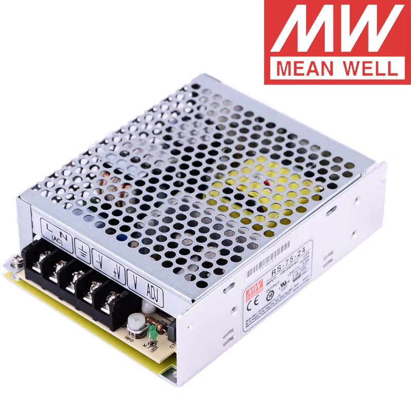 

Импульсный источник питания с одним выходом RS-75-24 Mean Well 76,8 W/3.2A/24V DC meanwell в интернет-магазине Wildberries.