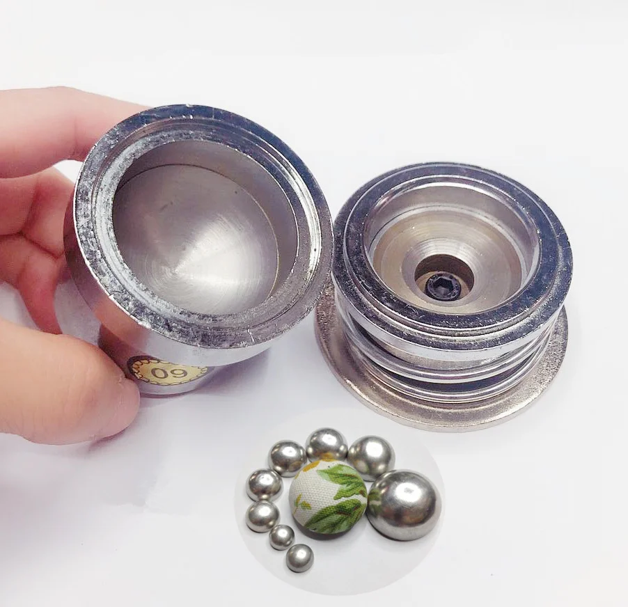 100 set Aluminium Mushroom Fabric Covered Cloth Button Component Flat Back Metal Bread Shape Handmade DIY Hair Accessories