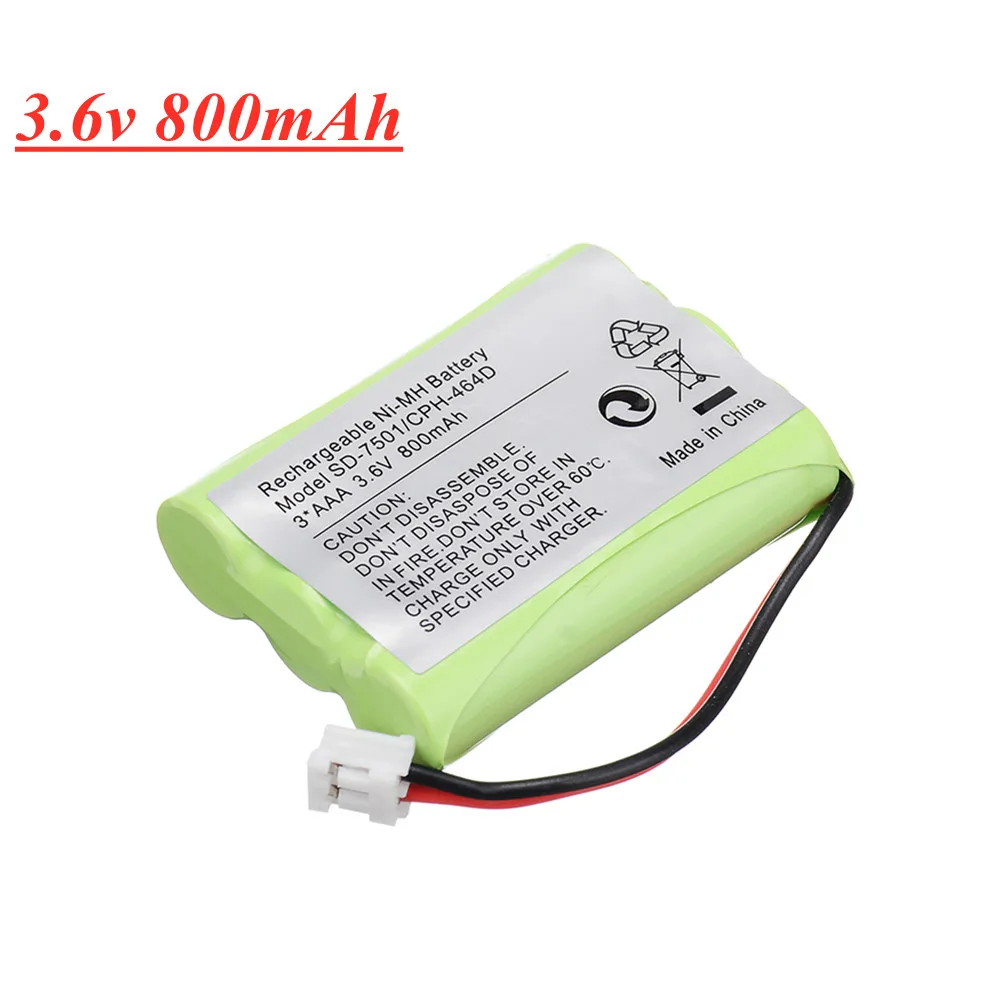 3.6V 800mAh AAA NiMH Battery for Motorola SD-7501 V-Tech 89-1323-00-00 AT & T Lucent 27910 CPH-464D Cordless Home Phone