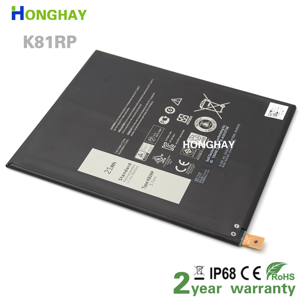 Honghay  K81RP Tablet battery For DELL Venue 8 7000 7840 T02E 05PD40 3.7V 21WH 5780MAH