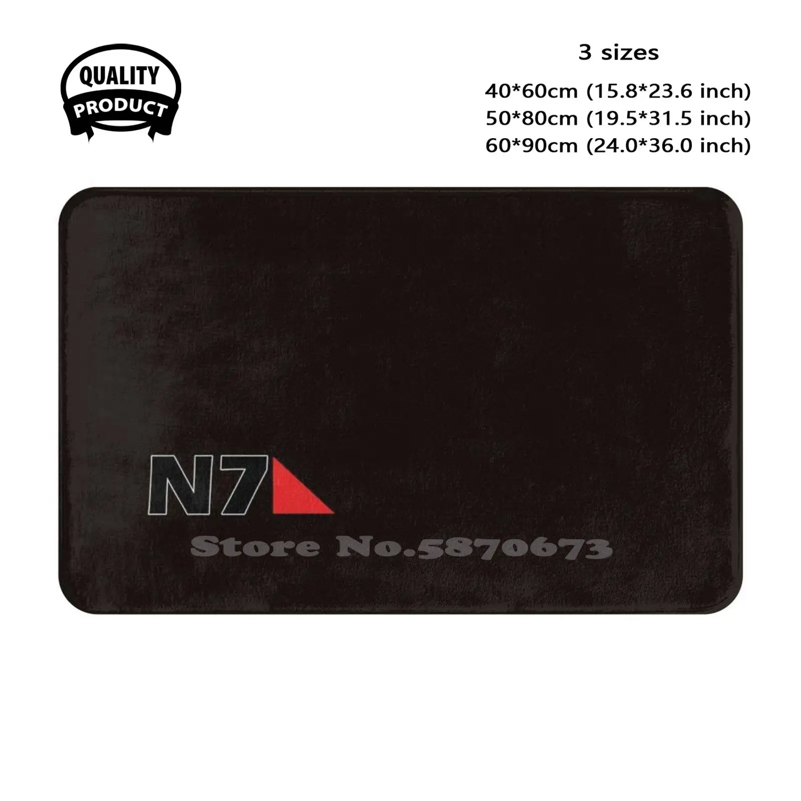 N7 Plague Prevention Protocol Soft Cushion Home Carpet Door Mat Car Rug Systems Alliance Mass Effect Ict Commander Shepard