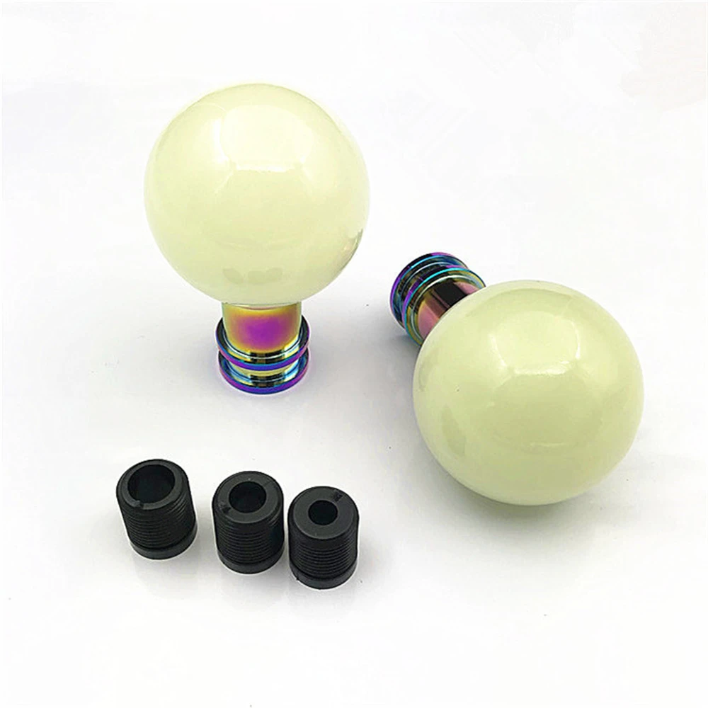 Universal Car 5 Speed Crystal Aluminum Carbon Fiber Manual Gear Shift Knob Stick Gearstick Shifter Lever Fit For Honda Toyota