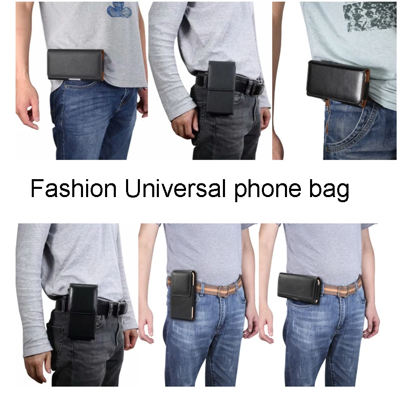 Phone Pouch Belt Clip Leather Bag Cover For Samsung Galaxy A55 A54 A53 A35 A25 A15 A42 A51 A71 A16 M55 M54 M35 M15 Waist Case