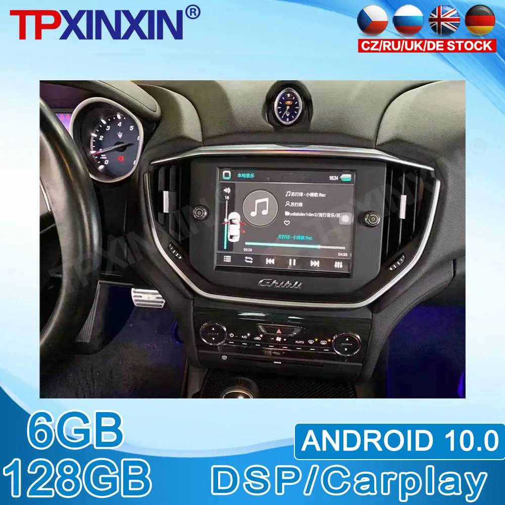 Android For Maserati Ghibli Car DVD Multimedia Audio Player IPS Touch Screen Radio GPS Navigation System Head Unit DSP Carplay