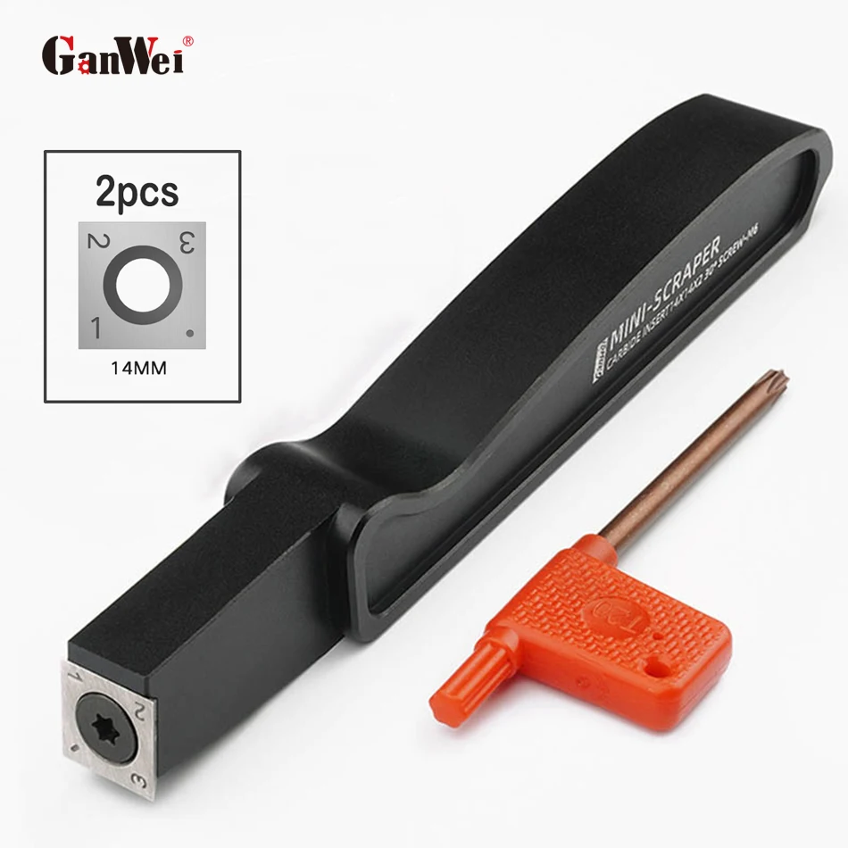 GanWei Mini raschietto in metallo duro raschietto per colla strumento per sbavatura coltello per rifilatura del legno coltello per tornitura per tornio utensili per legno