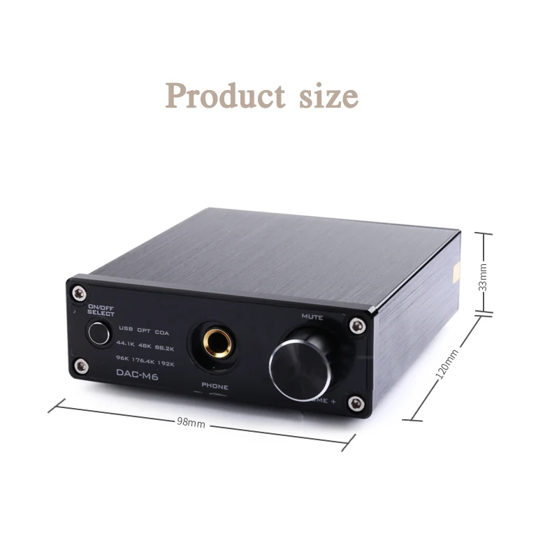 HIFI decoder audio converter DAC-M6 decoding amp all-in-one DAC fever USB sound card HIFI desktop headphone amplifier