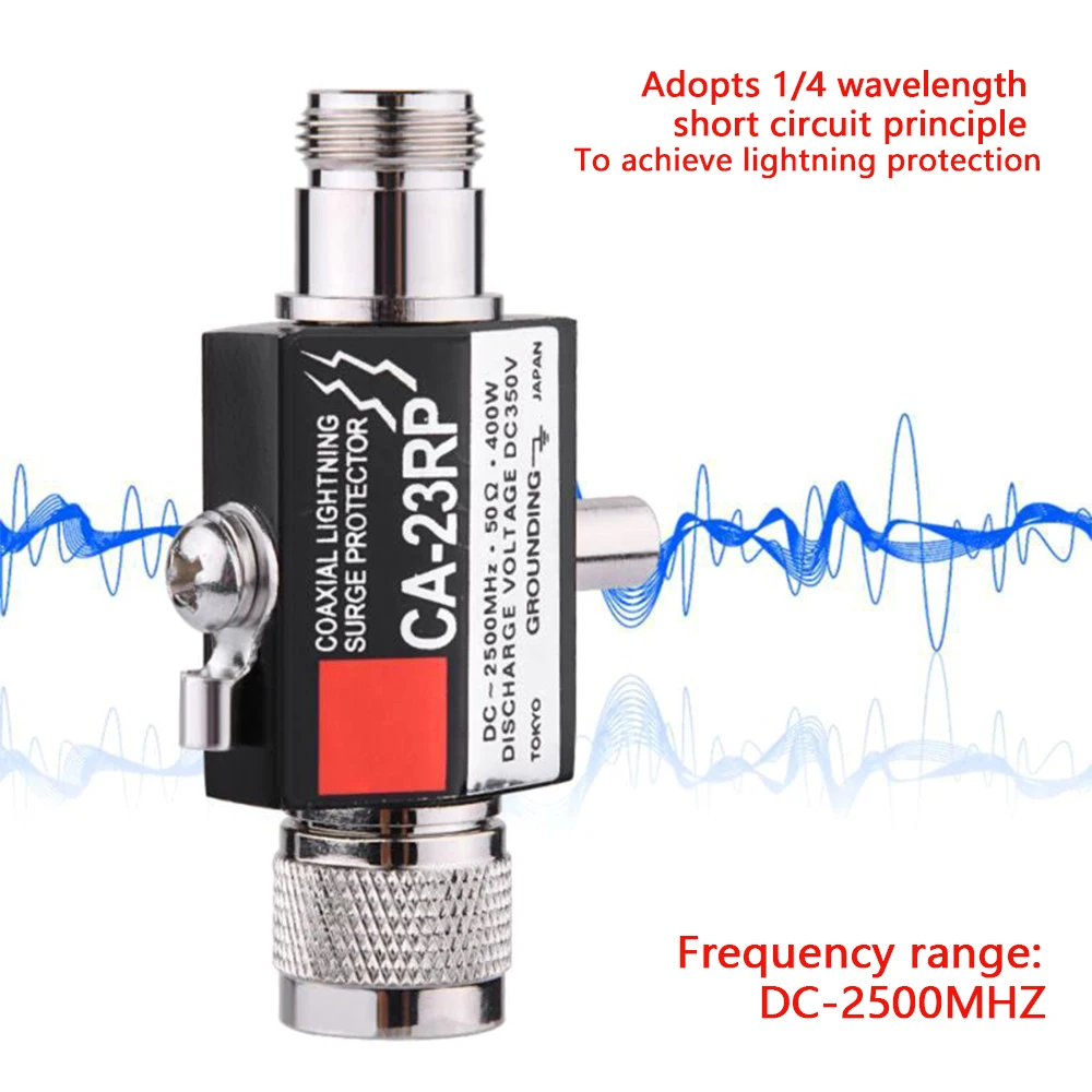 1PC CA-35RS PL259 UHF Male to SO239 UHF Female CA-23RP N M to N F Radio Repeater Coaxial Anti-Lightning Antenna Surge Protector