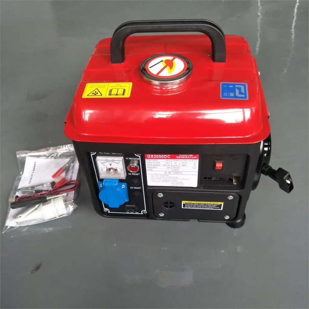 500W Watt 650W Watt 220V Volt Single Phase Two Stroke Small Portable Outdoor Household Gasoline Generator