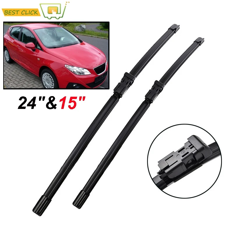 Misima Front Windshield Window Wiper Blades For SEAT Ibiza 6J 2008 2009 2010 2011 2012 2013 2014 2015 2016 2017 Windscreen Wiper